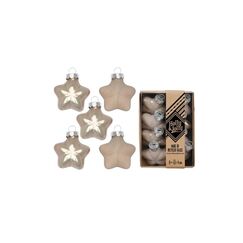Holly & Jolly H&J Weihnachtskugel Sterne  Fine Albaster 8 Stück, Glas, D: 4 cm