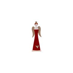 Holly & Jolly H&J Aufsteller Engel, 40 cm Holz, Textil