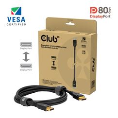 CLUB3D DisplayPort™ 2.1 VESA DP80 zertifiziertes Kabel 8K240Hz 2m