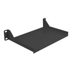 DeLOCK 10″ Fachboden für Netzwerkschrank 1 HE schwarz, Farbe: Schwarz