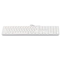 LMP KB-1243 Tastatur Haus USB QWERTY US International Aluminium, Weiß
