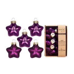 Inge‘s Christmas Decor 16420 P047 Weihnachtsbaumschmuck Glas Violett 8 Stück(e)