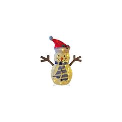 Dameco LED Deko Schneemann mit roter Mütze
