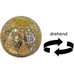 Dameco LED Glas Crackle Kugel