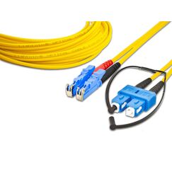 Lightwin High Quality Duplex LWL Patchkabel, SM, LSH - SC, Länge: 1 m