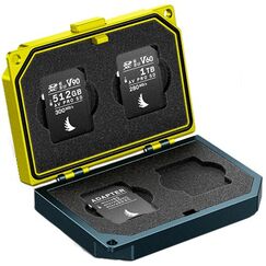 Angelbird Technologies Media Tank Speicherkarte-Gehäuse 4 Karten Aluminium Schwarz, Gelb