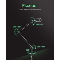 ICY BOX IB-MAG103B-T, Professioneller Mikrofon-Auslegerarm mit Tischhalterung