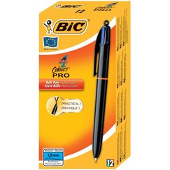 BIC 902129 Kugelschreiber Schwarz, Blau, Grün, Rot Medium 12 Stück(e)