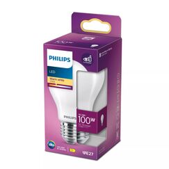 Philips Filament-Lampe, Milchglas, 100W A60 E27