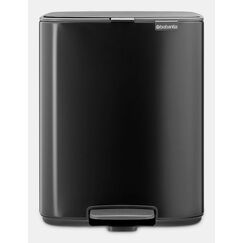Brabantia Bo Pedal Bin 12 l Rechteckig Stahl Schwarz