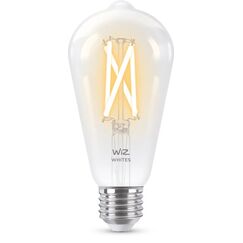 WiZ Filament-Lampe, transparent, 60 W ST64 E27