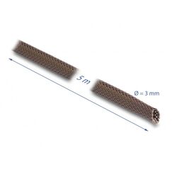 DeLOCK Geflechtschlauch nagerfest dehnbar 5 m x 3 mm braun