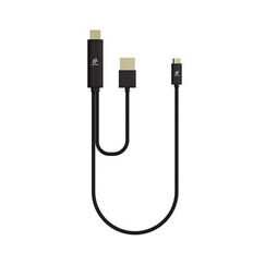 Espresso Displays EC0011 Videokabel-Adapter 1 m HDMI + USB Type-A USB Typ-C Schwarz