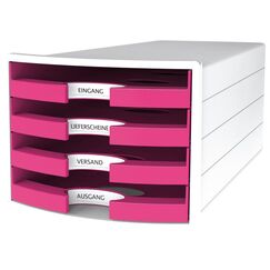 HAN IMPULS Dateiablagebox Kunststoff, Polystyrene Pink, Weiß