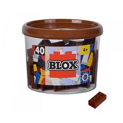 Simba Toys Blox - 40 8er Bausteine braun - kompatibel mit bekannten Spielsteinen