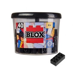 Simba Toys Blox - 40 8er Bausteine schwarz - kompatibel mit bekannten Spielsteinen