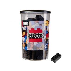 Simba Toys Blox - 100 8er Bausteine schwarz - kompatibel mit bekannten Spielsteinen