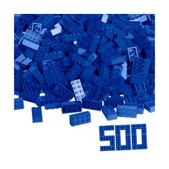 Simba Toys Blox - 500 8er Bausteine blau - kompatibel mit bekannten Spielsteinen