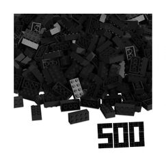 Simba Toys Blox - 500 8er Bausteine schwarz - kompatibel mit bekannten Spielsteinen
