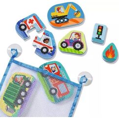 Play+ Mein erstes Bade-Puzzle: Fahrzeuge - Babyspielzeug ab 12 Monaten