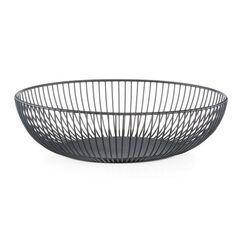 Zeller Present 27382 Servierkorb Rund Metall Schwarz