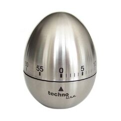 Technoline KZW II Küchen-Timer Mechanischer Küchentimer Silber