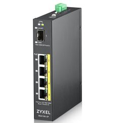 Zyxel RGS100-5P Unmanaged L2 Gigabit Ethernet (10/100/1000) Power over Ethernet (PoE) Schwarz
