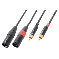 PD-Connex CX66-3 Audio-Kabel 3 m 2 x XLR (3-pin) 2 x RCA Schwarz