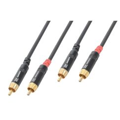 PD-Connex 177092 Audio-Kabel 3 m 2 x RCA Schwarz