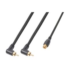 PD-Connex 177120 Audio-Kabel 0,3 m 2 x RCA RCA Schwarz