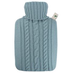 Hugo Frosch Wärmflasche Klassik 1,8l Strickbezug pastell-blau
