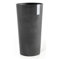 Ecopots Amsterdam High 76 Drinnen/Draußen Topfpflanzer Freistehend Kunststoff Dunkles Grau, Farbe: Dunkles Grau