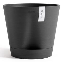 Ecopots Venice 2 Drinnen/Draußen Topfpflanzer Freistehend Dunkles Grau, Farbe: Dunkles Grau