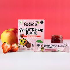 Foodloose Apfel-Erdbeere Bio-Fruchtcreme-Riegel