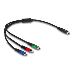 DeLOCK USB Ladekabel 3 in 1 USB Type-C™ zu Lightning™ / Micro USB / USB Type-C™ 30 cm