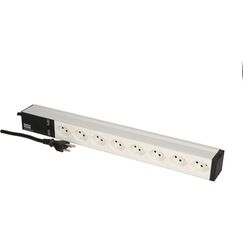 Max Hauri AG 107685 Stromverteilereinheit (PDU) 8 AC-Ausgänge Schwarz, Silber, Weiß