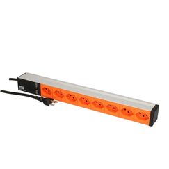 Max Hauri AG 107686 Stromverteilereinheit (PDU) 8 AC-Ausgänge 1U Schwarz, Orange, Silber