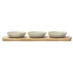 Villa Collection 34929 Bambus, Steingut Beige Rund Servierschüssel