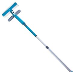 Mediashopping Livington WindowBuddy Fensterreinigungsgerät 24,5 cm Blau, Edelstahl