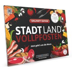 Denkriesen Stadt Land Vollpfosten Spielblock Grillparty Edition