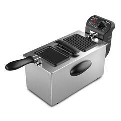 Trisa Crispy Fry Einzelbild 3 l Eigenständig 2000 W Fritteuse Schwarz, Silber