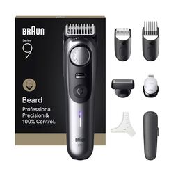 Braun BeardTrimmer 9 BT9520 Barttrimmer Batterie 52 2 cm Nass & Trocken Schwarz, Grau
