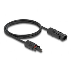 DeLOCK DL4 Solar Kabel 4 mm² Stecker zu Buchse 1 m schwarz, Länge: 1 m