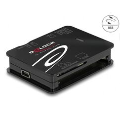 DeLOCK USB 2.0 Card Reader für CF / SD / Micro SD / MS / xD / M2 Speicherkarten