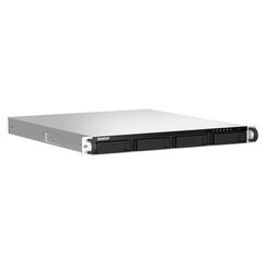 QNAP TS-464U-RP NAS Rack (1U) Intel® Celeron® N5095 8 GB DDR4 0 TB QNAP Turbo System Aluminium, Schwarz