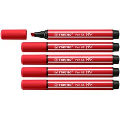 STABILO Pen 68 MAX Filzstift Rot 5 Stück(e)