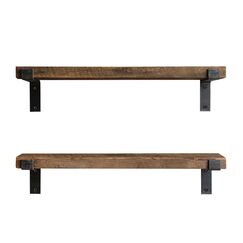 Skye Decor LAM004 Schweberegal Wandverteiler Holz Stahl, Holz