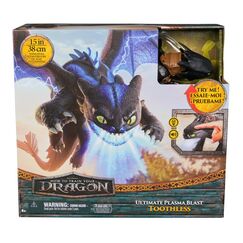 DreamWorks Dragons Drachenzähmen leicht gemacht - Plasma Blast Ohnezahn, 51cm lange Drachenfigur mit Licht- und Soundeffekten