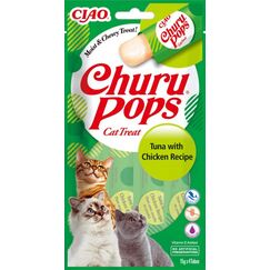 CIAO Churu Pops Tuna with Chicken Katze Leckerli Huhn, Thunfisch 15 g