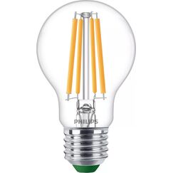 Philips Filament Bulb, transparent, 100 W A60 E27 x 3